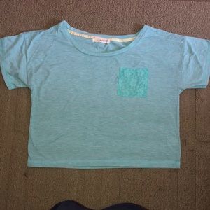 crop top with lace pocket